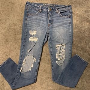 AE Destroyed Jeggings 14Long